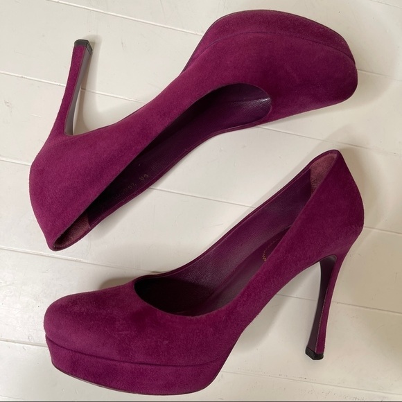 YSL Yves Saint Laurent GISELE PUMPS suede - Picture 4 of 15